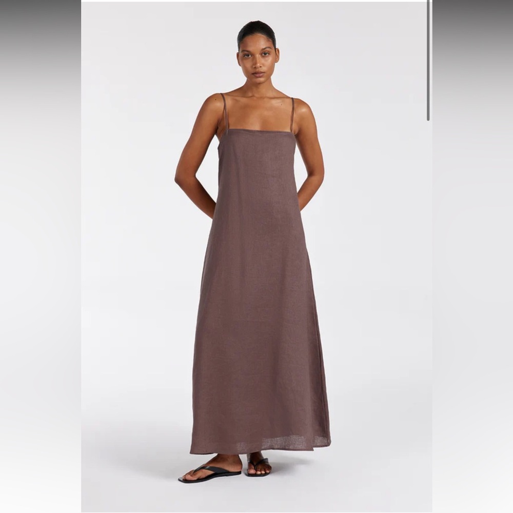 DISSH Jen Chocolate Linen Maxi